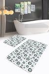 Set di 2 Tappetini da bagno antiscivolo Luna BPS61 Rectangle Multicolore, 100 x 60 cm / 60 x 50 cm (2)