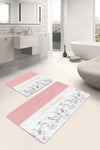 Set di 2 Tappetini da bagno antiscivolo Luna BPS67 Rectangle Multicolore, 100 x 60 cm / 60 x 50 cm (2)