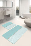 Set di 2 Tappetini da bagno antiscivolo Luna BPS74 Rectangle Multicolore, 100 x 60 cm / 60 x 50 cm (2)