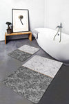 Set di 2 Tappetini da bagno antiscivolo Luna BPS77 Rectangle Multicolore, 100 x 60 cm / 60 x 50 cm (1)