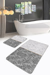 Set di 2 Tappetini da bagno antiscivolo Luna BPS77 Rectangle Multicolore, 100 x 60 cm / 60 x 50 cm (2)