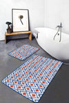 Set di 2 Tappetini da bagno antiscivolo Melike BPS444 Rectangle Multicolore, 100 x 60 cm / 60 x 50 cm (1)