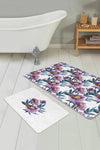 Set di 2 Tappetini da bagno antiscivolo Melike BPS445 Rectangle Multicolore, 100 x 60 cm / 60 x 50 cm