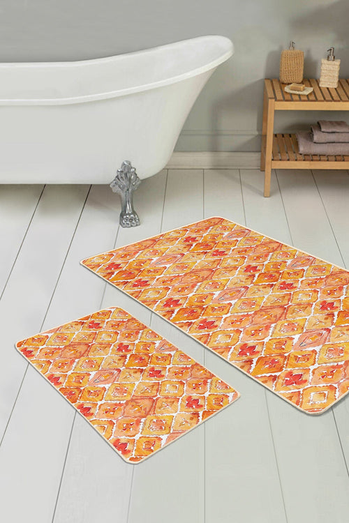 Set di 2 Tappetini da bagno antiscivolo Melike BPS446 Rectangle Multicolore, 100 x 60 cm / 60 x 50 cm (1)