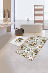 Set di 2 Tappetini da bagno antiscivolo Melike BPS449 Rectangle Multicolore, 100 x 60 cm / 60 x 50 cm (2)