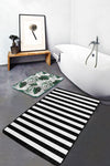 Set di 2 Tappetini da bagno antiscivolo Melike BPS450 Rectangle Multicolore, 100 x 60 cm / 60 x 50 cm