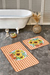 Set di 2 Tappetini da bagno antiscivolo Melisa BPS384 Rectangle Multicolore, 100 x 60 cm / 60 x 50 cm (2)