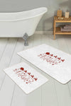 Set di 2 Tappetini da bagno antiscivolo Melisa BPS385 Rectangle Multicolore, 100 x 60 cm / 60 x 50 cm (1)