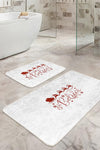Set di 2 Tappetini da bagno antiscivolo Melisa BPS385 Rectangle Multicolore, 100 x 60 cm / 60 x 50 cm (2)