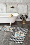 Set di 2 Tappetini da bagno antiscivolo Melisa BPS386 Rectangle Multicolore, 100 x 60 cm / 60 x 50 cm
