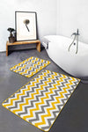 Set di 2 Tappetini da bagno antiscivolo Melo BPS127 Rectangle Multicolore, 100 x 60 cm / 60 x 50 cm (2)