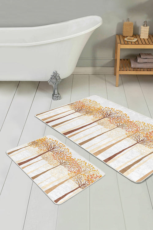 Set di 2 Tappetini da bagno antiscivolo Melo BPS155 Rectangle Multicolore, 100 x 60 cm / 60 x 50 cm