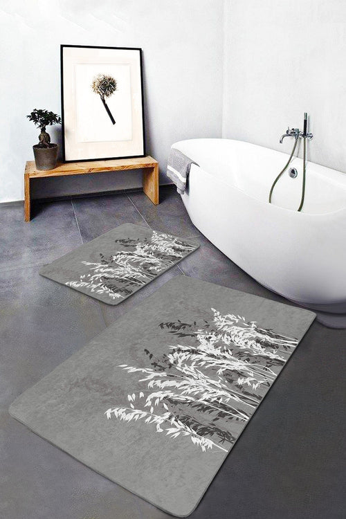 Set di 2 Tappetini da bagno antiscivolo Melo BPS157 Rectangle Multicolore, 100 x 60 cm / 60 x 50 cm