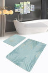 Set di 2 Tappetini da bagno antiscivolo Melo BPS158 Rectangle Multicolore, 100 x 60 cm / 60 x 50 cm