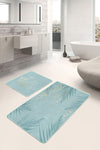 Set di 2 Tappetini da bagno antiscivolo Melo BPS158 Rectangle Multicolore, 100 x 60 cm / 60 x 50 cm (1)
