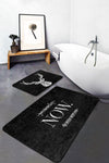 Set di 2 Tappetini da bagno antiscivolo Melo BPS63 Rectangle Multicolore, 100 x 60 cm / 60 x 50 cm