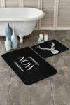 Set di 2 Tappetini da bagno antiscivolo Melo BPS63 Rectangle Multicolore, 100 x 60 cm / 60 x 50 cm (1)