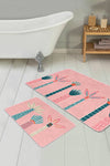 Set di 2 Tappetini da bagno antiscivolo Mete BPS503 Rectangle Multicolore, 100 x 60 cm / 60 x 50 cm (1)