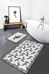 Set di 2 Tappetini da bagno antiscivolo Mete BPS504 Rectangle Multicolore, 100 x 60 cm / 60 x 50 cm (1)