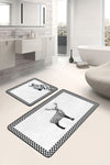 Set di 2 Tappetini da bagno antiscivolo Mete BPS505 Rectangle Multicolore, 100 x 60 cm / 60 x 50 cm (1)