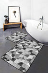 Set di 2 Tappetini da bagno antiscivolo Mete BPS506 Rectangle Multicolore, 100 x 60 cm / 60 x 50 cm (1)