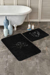 Set di 2 Tappetini da bagno antiscivolo Mete BPS513 Rectangle Multicolore, 100 x 60 cm / 60 x 50 cm