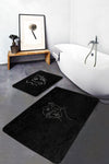 Set di 2 Tappetini da bagno antiscivolo Mete BPS513 Rectangle Multicolore, 100 x 60 cm / 60 x 50 cm (1)