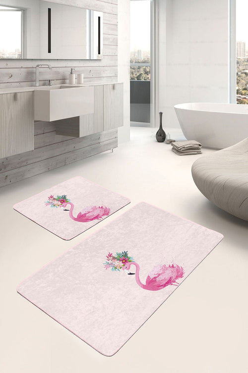 Set di 2 Tappetini da bagno antiscivolo Mete BPS516 Rectangle Multicolore, 100 x 60 cm / 60 x 50 cm (1)