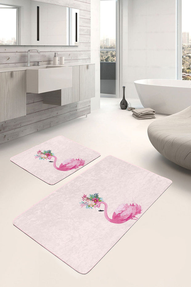 Set di 2 Tappetini da bagno antiscivolo Mete BPS516 Rectangle Multicolore, 100 x 60 cm / 60 x 50 cm (1)