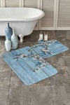 Set di 2 Tappetini da bagno antiscivolo Metin BPS80 Rectangle Multicolore, 100 x 60 cm / 60 x 50 cm