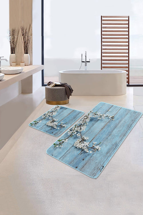 Set di 2 Tappetini da bagno antiscivolo Metin BPS80 Rectangle Multicolore, 100 x 60 cm / 60 x 50 cm (1)