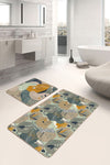 Set di 2 Tappetini da bagno antiscivolo Metin BPS82 Rectangle Multicolore, 100 x 60 cm / 60 x 50 cm (1)