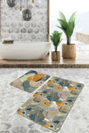 Set di 2 Tappetini da bagno antiscivolo Metin BPS82 Rectangle Multicolore, 100 x 60 cm / 60 x 50 cm (2)