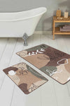Set di 2 Tappetini da bagno antiscivolo Metin BPS90 Rectangle Multicolore, 100 x 60 cm / 60 x 50 cm (1)