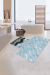 Set di 2 Tappetini da bagno antiscivolo Metin BPS96 Rectangle Multicolore, 100 x 60 cm / 60 x 50 cm (1)