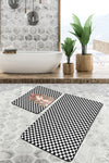 Set di 2 Tappetini da bagno antiscivolo Miran BPS38 Rectangle Multicolore, 100 x 60 cm / 60 x 50 cm