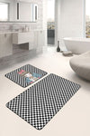 Set di 2 Tappetini da bagno antiscivolo Miran BPS39 Rectangle Multicolore, 100 x 60 cm / 60 x 50 cm (1)
