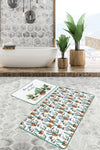 Set di 2 Tappetini da bagno antiscivolo Miran BPS40 Rectangle Multicolore, 100 x 60 cm / 60 x 50 cm