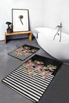 Set di 2 Tappetini da bagno antiscivolo Miran BPS49 Rectangle Multicolore, 100 x 60 cm / 60 x 50 cm