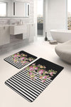 Set di 2 Tappetini da bagno antiscivolo Miran BPS49 Rectangle Multicolore, 100 x 60 cm / 60 x 50 cm (1)