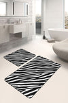 Set di 2 Tappetini da bagno antiscivolo Miran BPS53 Rectangle Multicolore, 100 x 60 cm / 60 x 50 cm (1)