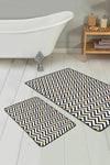 Set di 2 Tappetini da bagno antiscivolo Miran BPS56 Rectangle Multicolore, 100 x 60 cm / 60 x 50 cm
