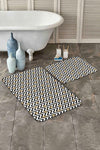 Set di 2 Tappetini da bagno antiscivolo Miran BPS56 Rectangle Multicolore, 100 x 60 cm / 60 x 50 cm (1)