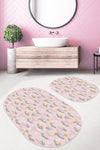 Set di 2 Tappetini da bagno antiscivolo Murat BPS564 Oval Multicolore, 100 x 60 cm / 60 x 50 cm (1)