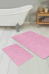 Set di 2 Tappetini da bagno antiscivolo Nuray BPS300 Rectangle Rosa, 100 x 60 cm / 60 x 50 cm