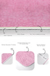Set di 2 Tappetini da bagno antiscivolo Nuray BPS300 Rectangle Rosa, 100 x 60 cm / 60 x 50 cm (3)