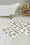 Set di 2 Tappetini da bagno antiscivolo Nuray BPS303 Rectangle Multicolore, 100 x 60 cm / 60 x 50 cm (1)