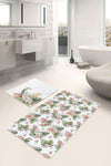 Set di 2 Tappetini da bagno antiscivolo Nuray BPS305 Rectangle Multicolore, 100 x 60 cm / 60 x 50 cm (2)
