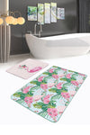 Set di 2 Tappetini da bagno antiscivolo Omer BPS461 Rectangle Multicolore, 100 x 60 cm / 60 x 50 cm (1)