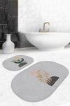 Set di 2 Tappetini da bagno antiscivolo Onur BPS538 Oval Multicolore, 100 x 60 cm / 60 x 50 cm (1)
